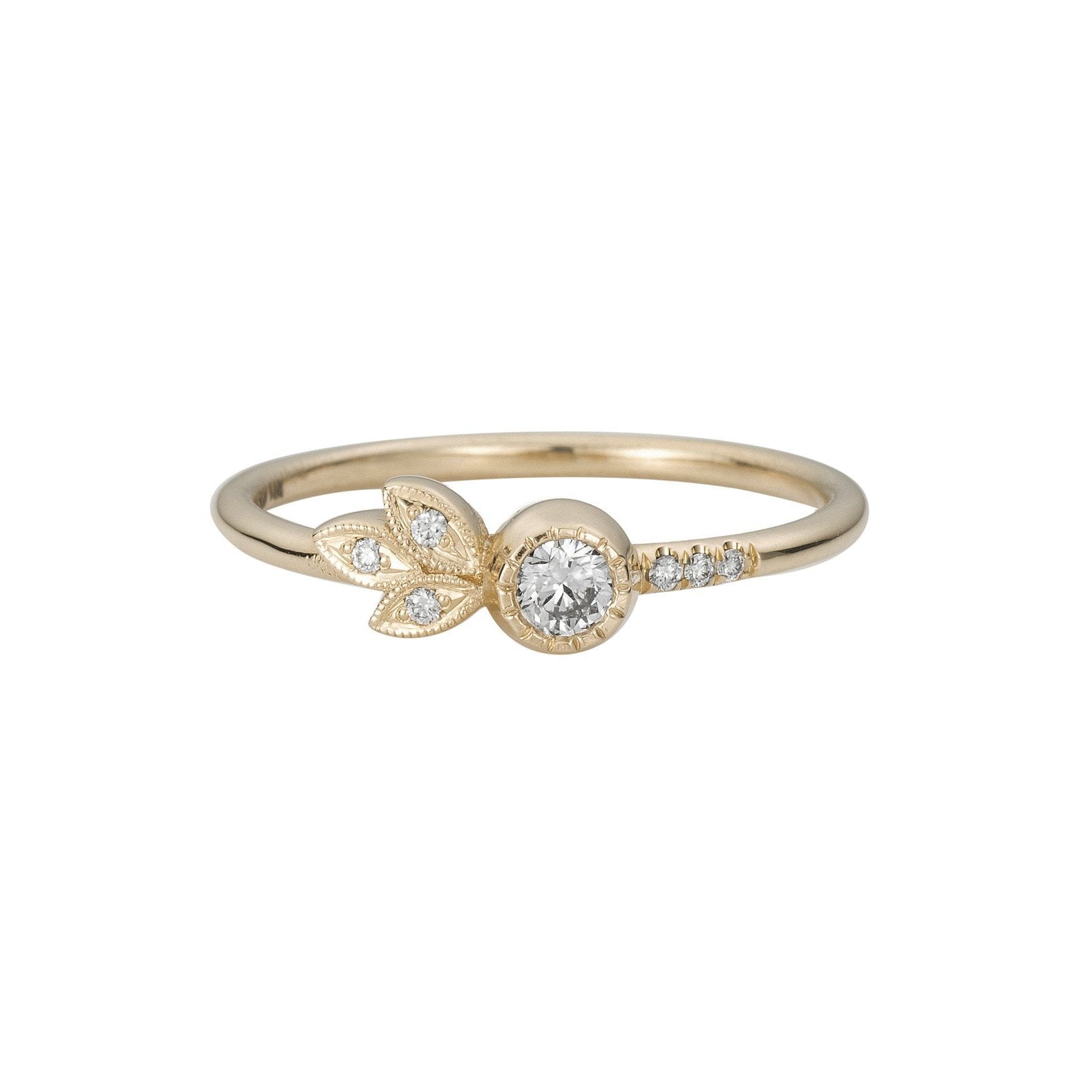 Diamond Leaf Ring