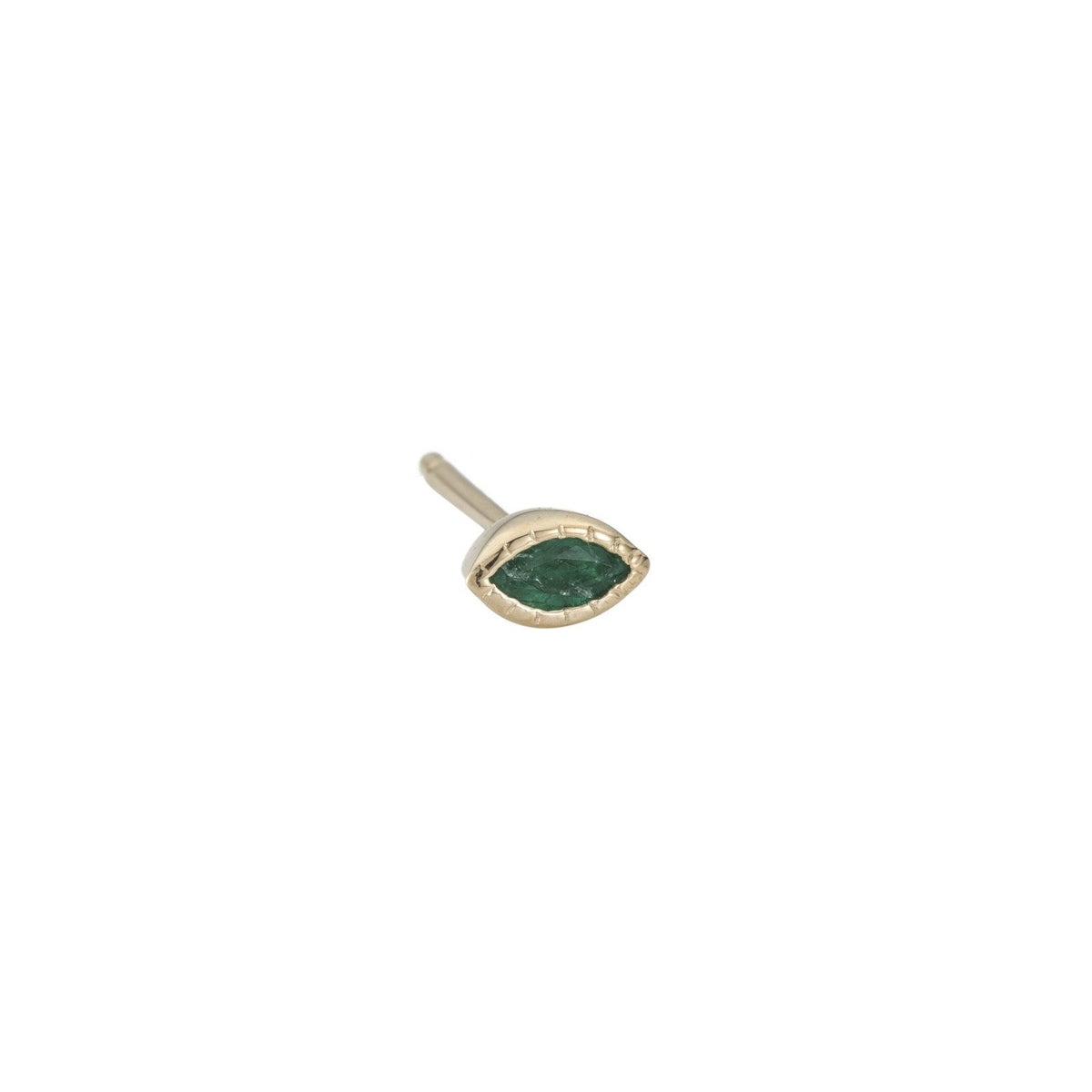 Emerald Marquise Stud (Single) (ready to ship option)*