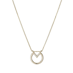 Open Diamond Circle Necklace (ready to ship option)*