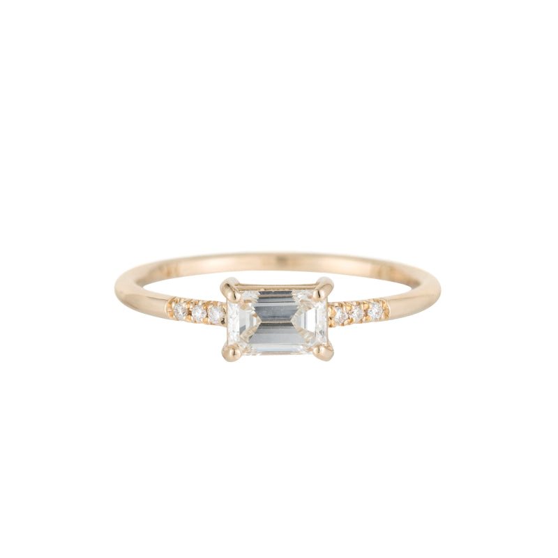 East West Diamond Equilibrium Ring