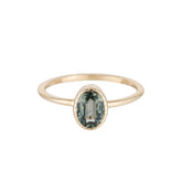 Large Green Sapphire Wisp Ring