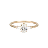 Oval Diamond Melody Baguette Equilibrium Ring
