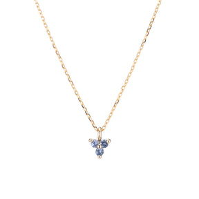 Blue Sapphire Triad Necklace