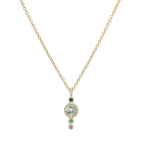 Green Sapphire Long Journey Necklace