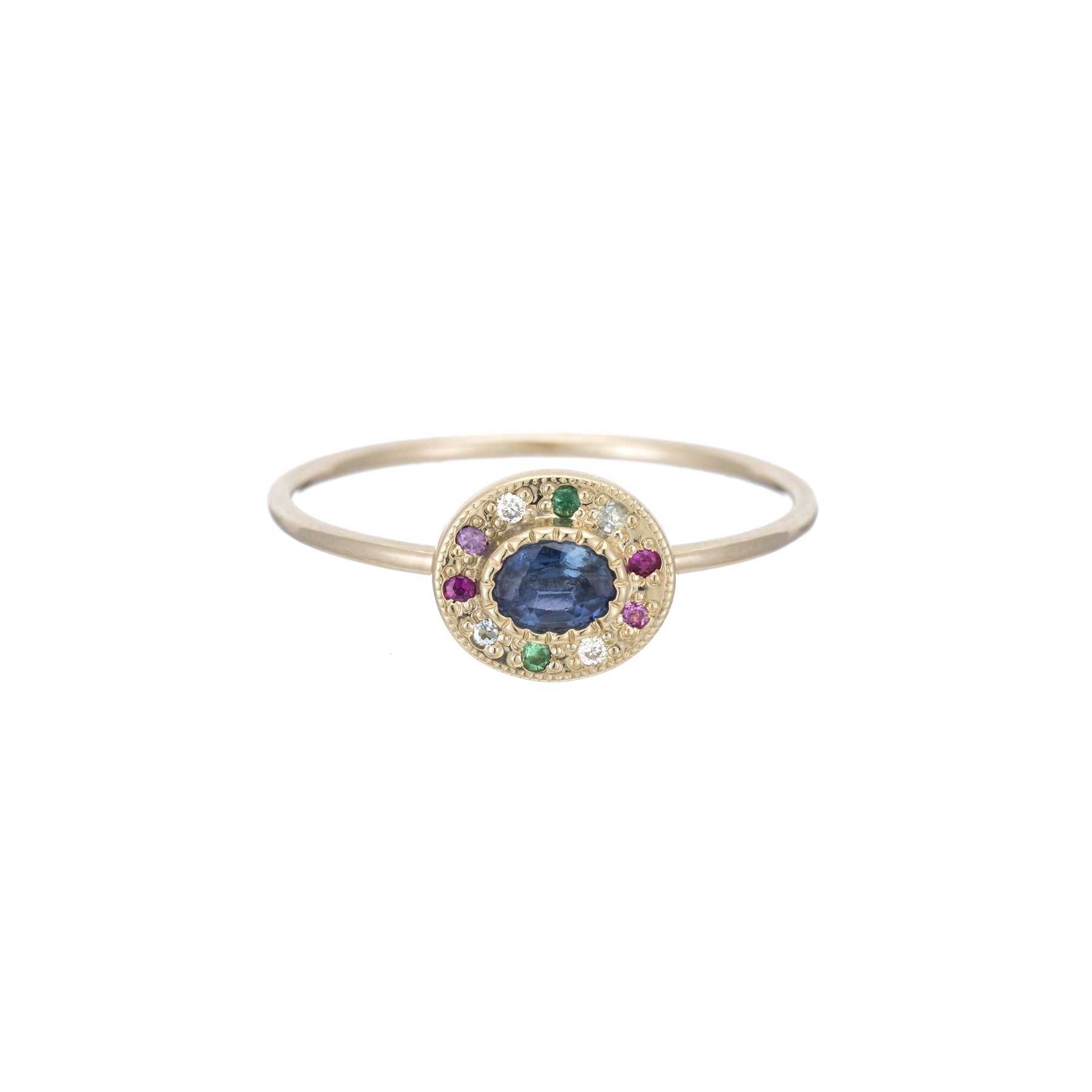 Sapphire Halo Ring