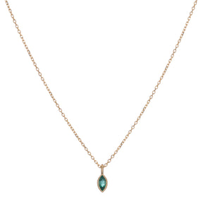 Marquise Emerald Wisp Necklace
