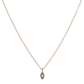 Marquise Green Sapphire Wisp Necklace
