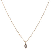 Marquise Green Sapphire Wisp Necklace (ready to ship option)*