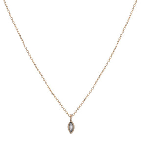 Marquise Green Sapphire Wisp Necklace (ready to ship option)*