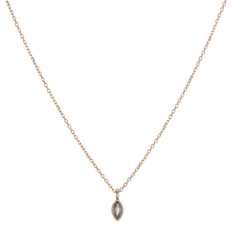 Marquise Green Sapphire Wisp Necklace (ready to ship option)*