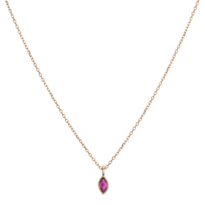 Marquise Ruby Wisp Necklace