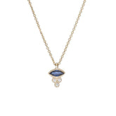 Marquise Sapphire Crown Necklace
