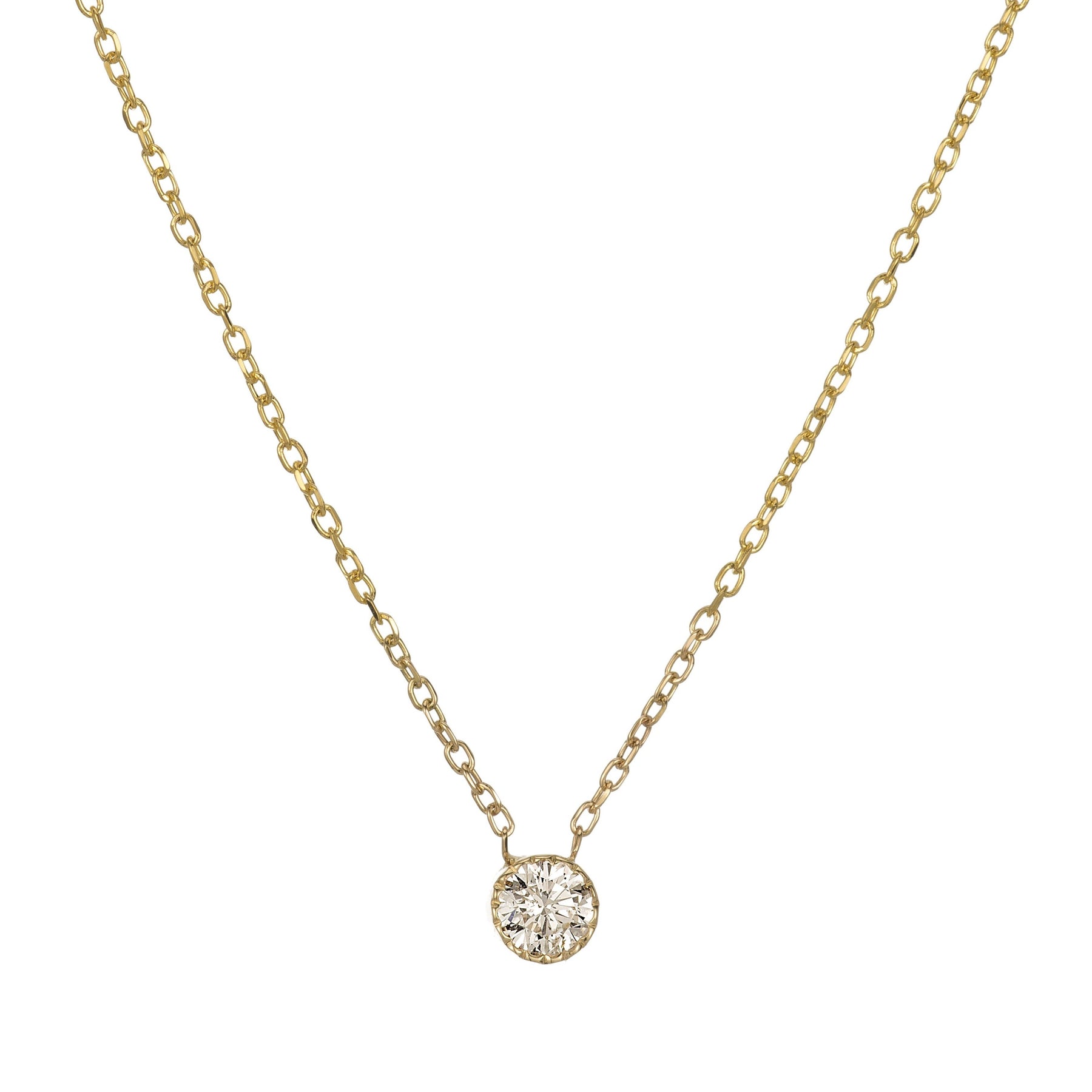 Champagne Diamond Magic Eye Necklace