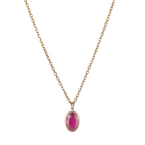 Oval Ruby Wisp Necklace (ready to ship option)*