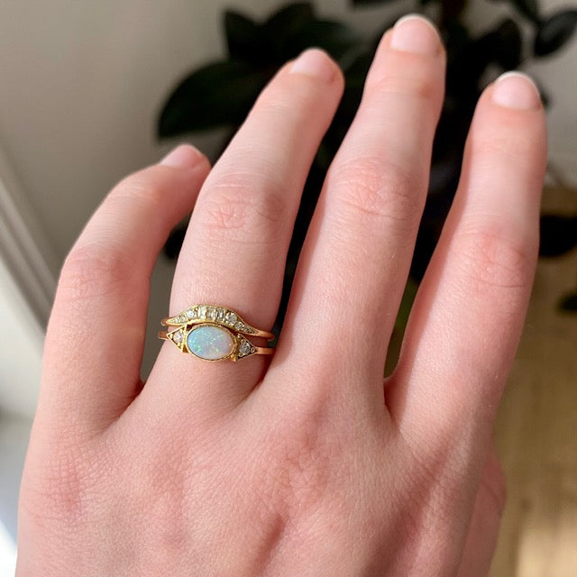 Opal Long Spear Ring