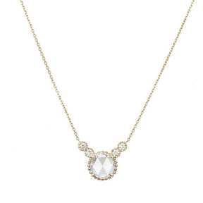 Rose Cut Diamond Dew Necklace