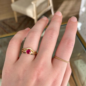 Round Ruby Deco Ring