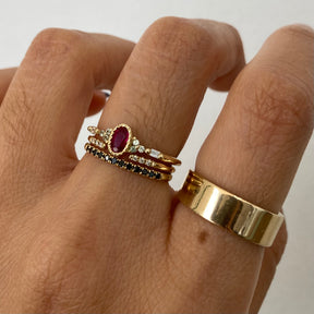 Ruby Oval Poeme Ring