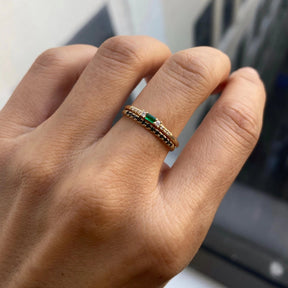 Baguette Emerald Petite Equilibrium Ring