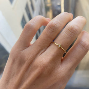 Diamond Mini Square Ring - Main Image