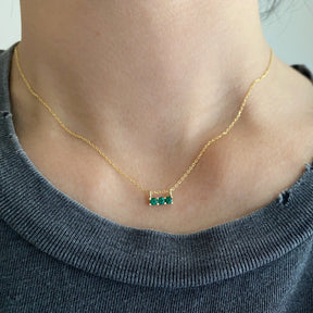 Emerald 3S Necklace (ready to ship option)*