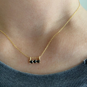 Black Diamond 3S Necklace (ready to ship option)*