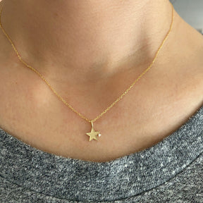 Beaded Diamond Star Necklace (ready to ship option)*