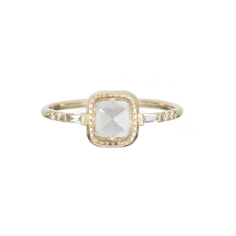 Square RC Diamond Baguette Ring