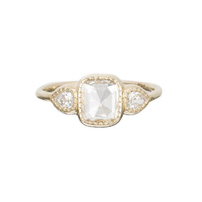 Square RC Diamond Pear Ring