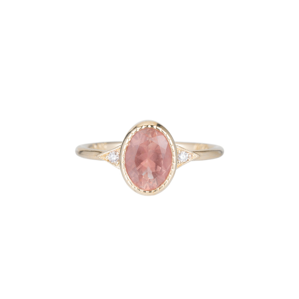 Large Oval Art Deco Sunstone Ring