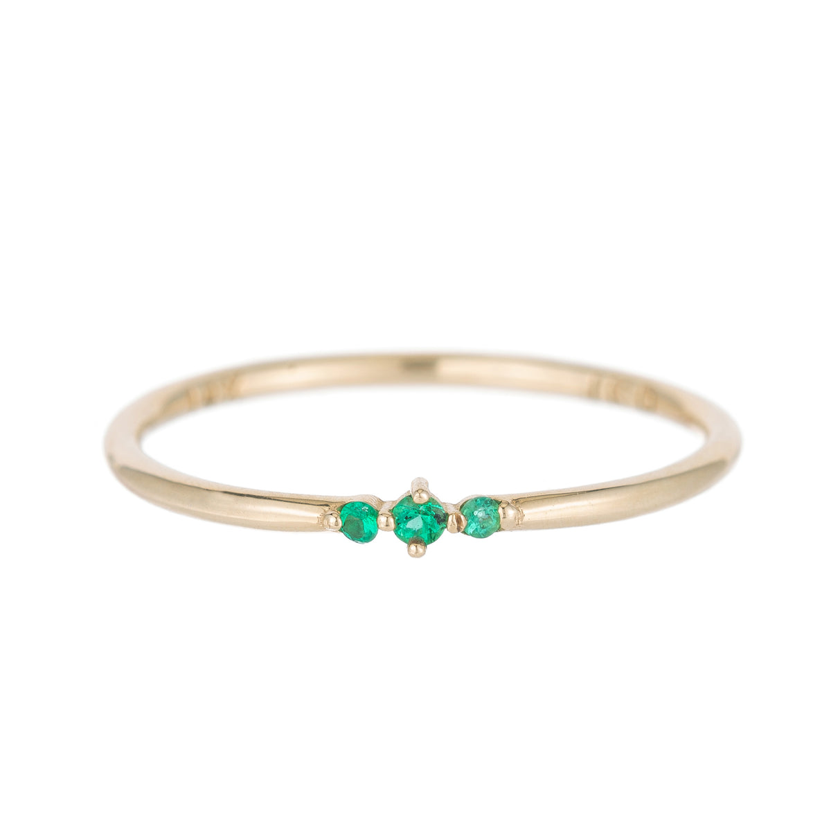 Tres Emerald Ring