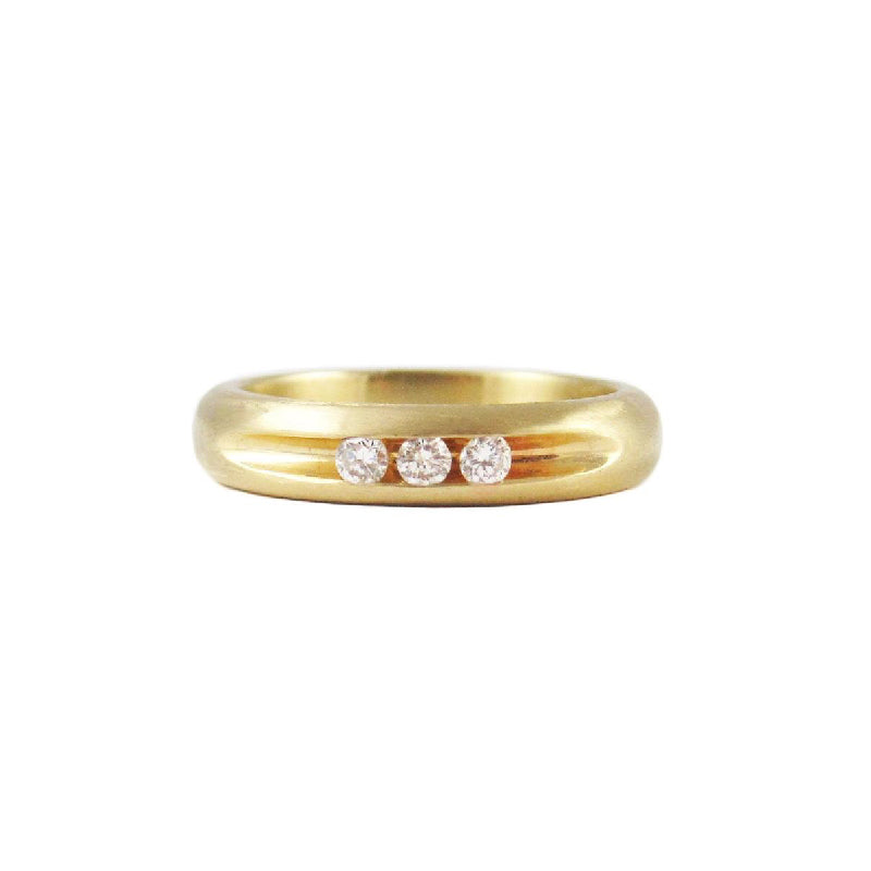 White Diamond Channel Set Band