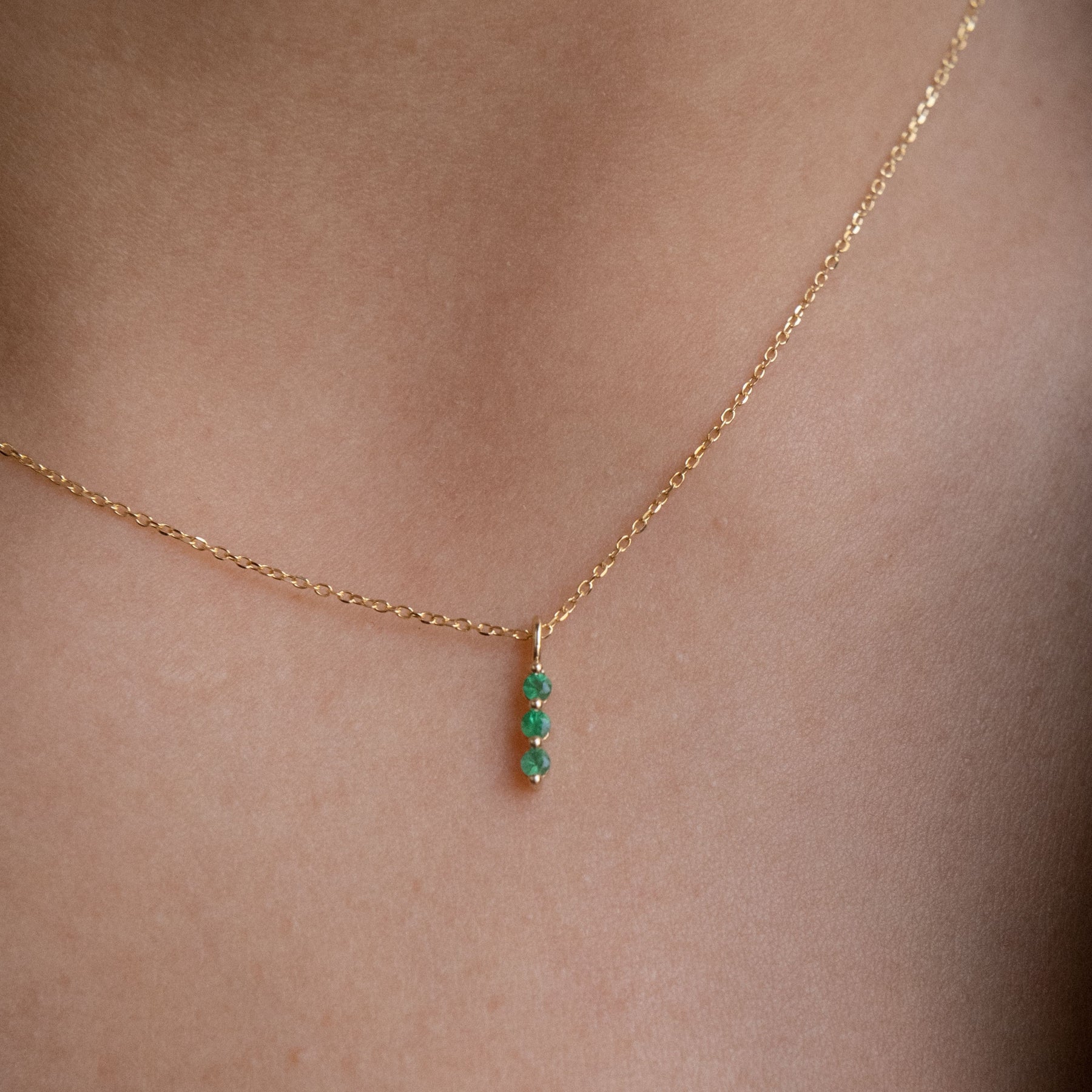 Emerald Stack Necklace