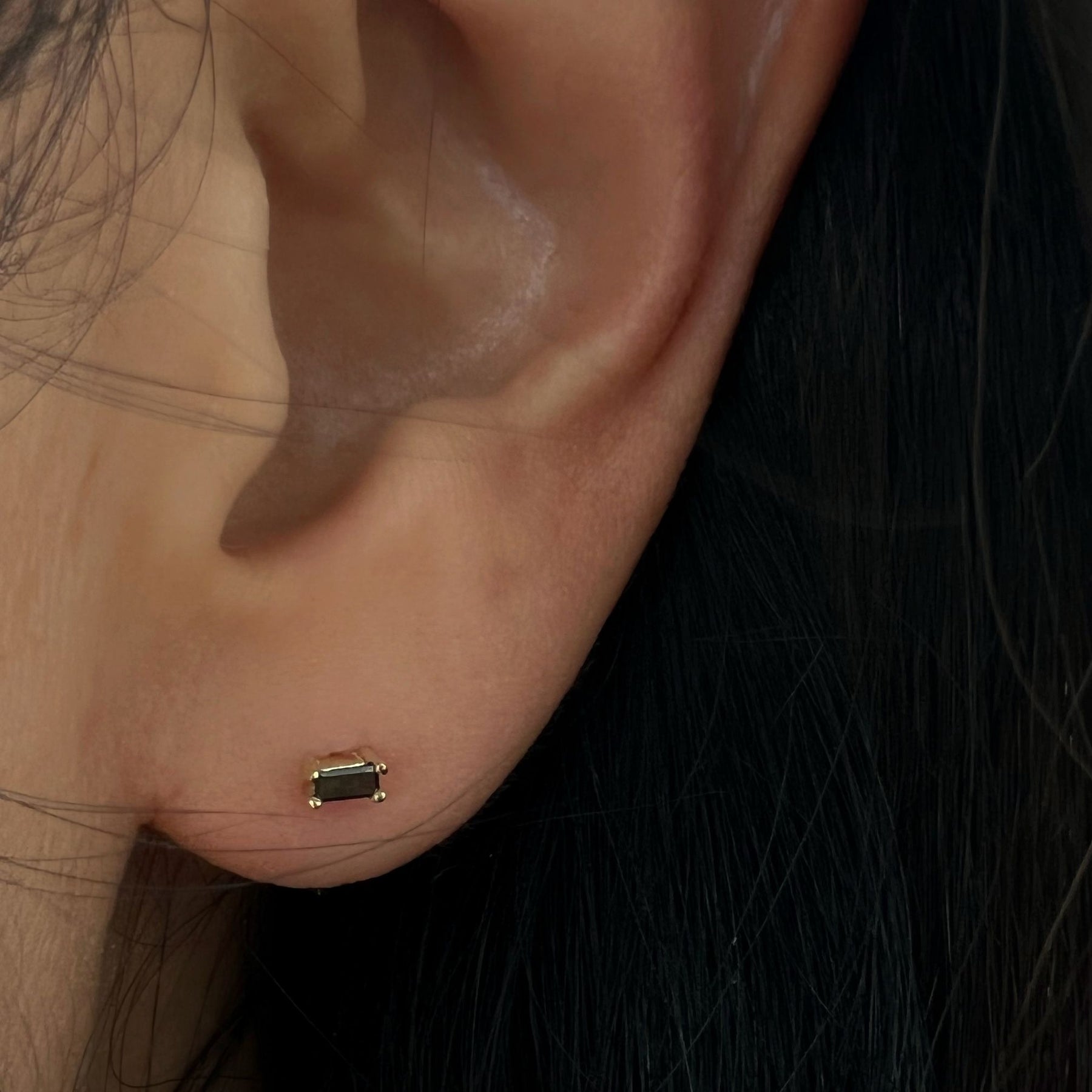 Stone and Strand Tiny Dot Stud Earring