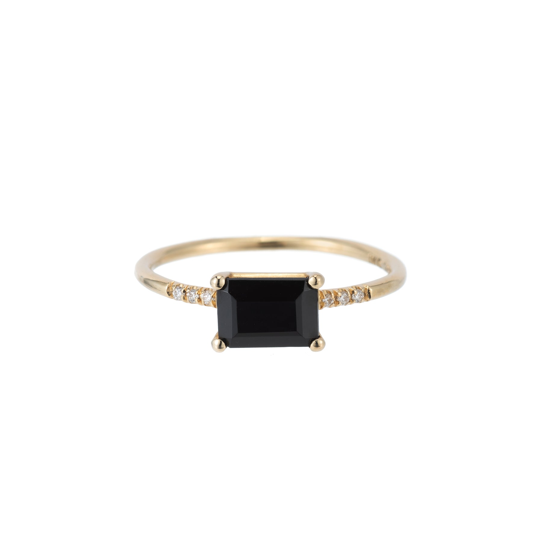 East West Onyx Equilibrium Ring