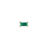 Emerald Baguette Stud (Single) (ready to ship option)*