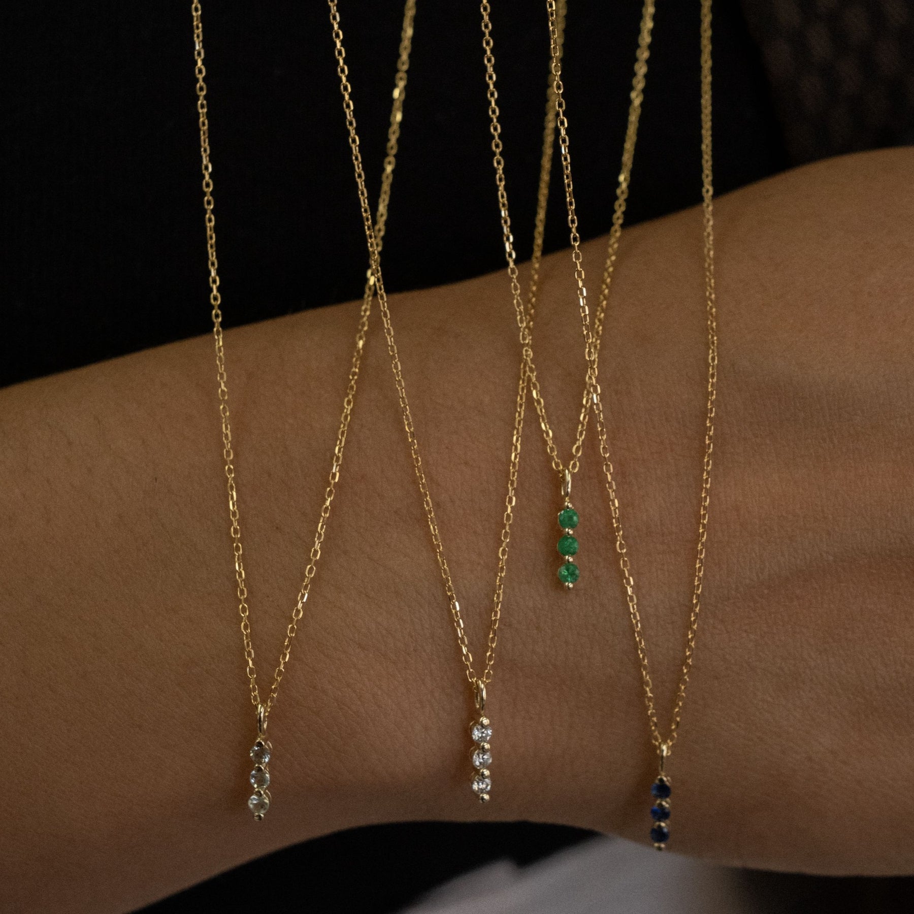 Emerald Stack Necklace