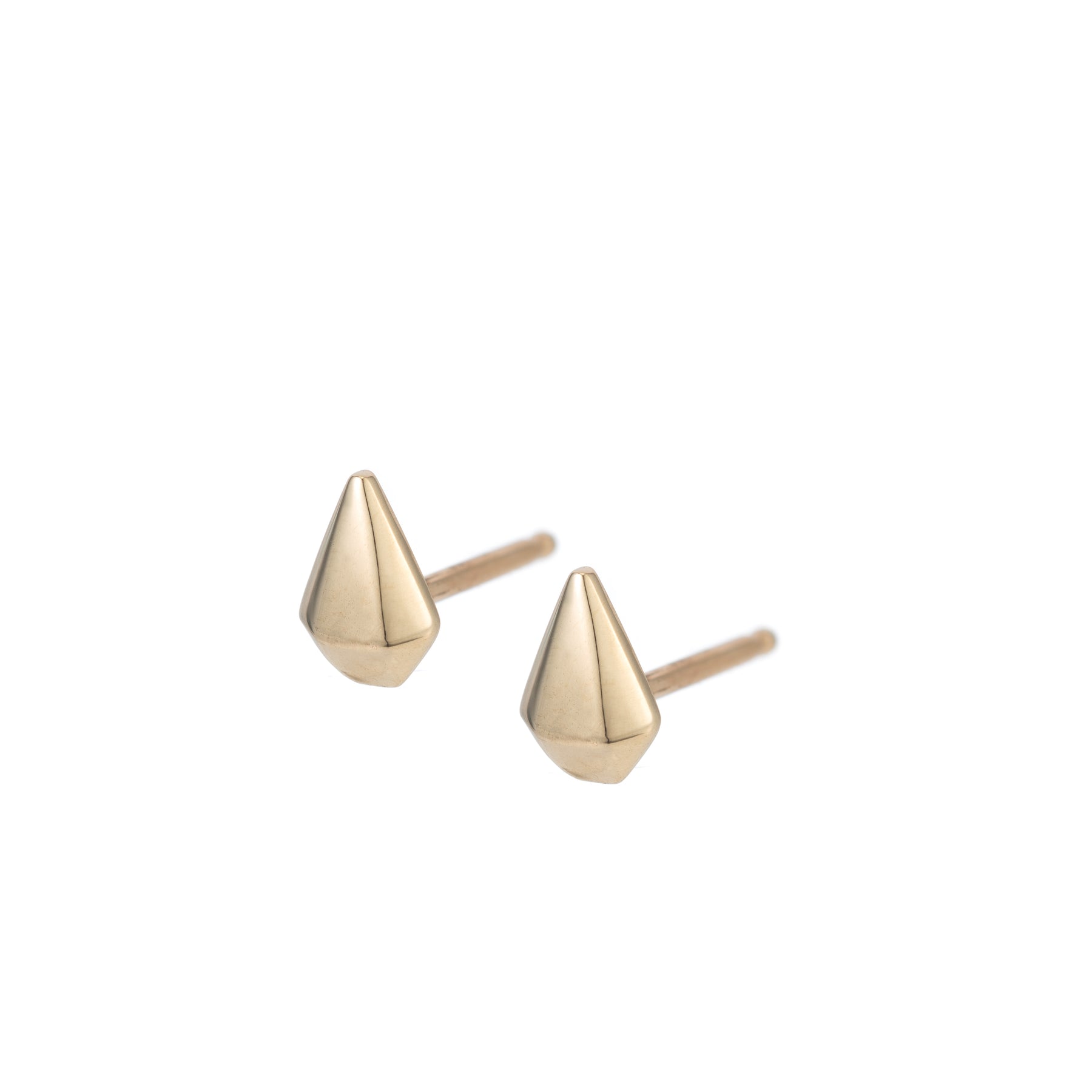 Mini Pyramid Studs in Yellow, Rose or White Gold