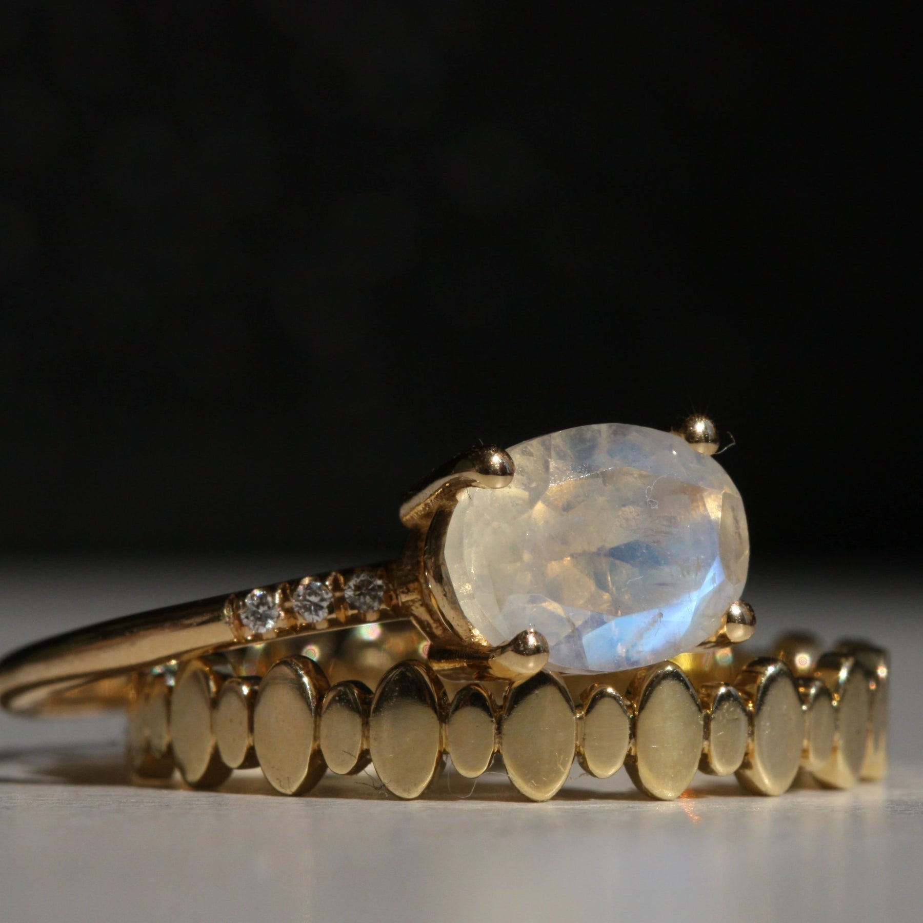 Moonstone Equilibrium Ring