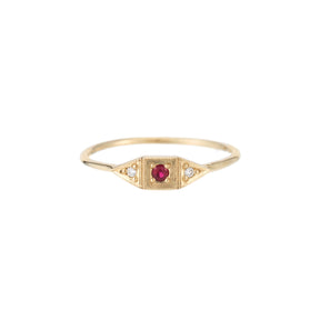 RUBY MINI DECO POINT RING
