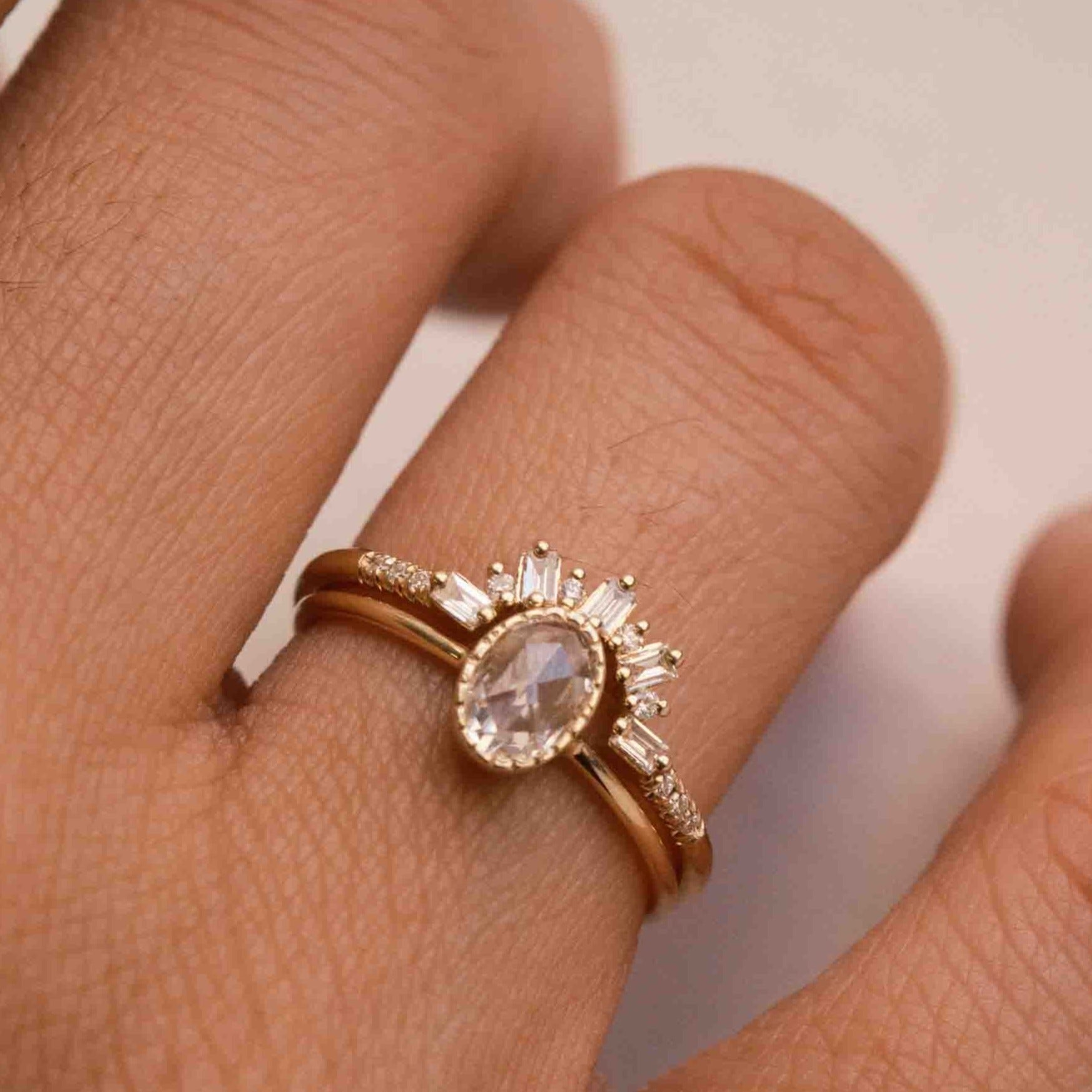 Diamond Baguette Starburst Ring
